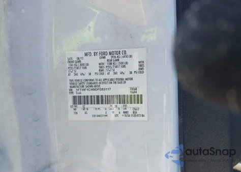 2013 Ford F-150 Xl из США, поврежденный, VIN 1FTMF1CM9DFD53117